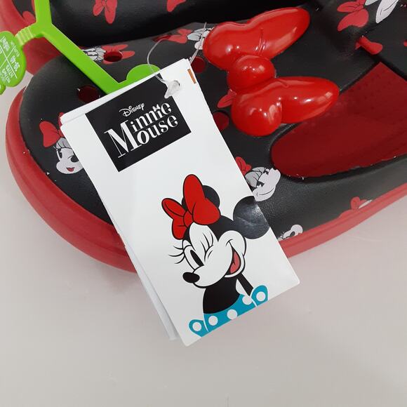 Crocs Disney Minnie Mouse Mary Janes Red Womens 9 Platform Slip On Chunky NWT - Picture 9 of 10